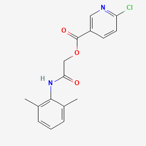 molecular formula C16H15ClN2O3 B2726152 [(2,6-Dimethylphenyl)carbamoyl]methyl 6-chloropyridine-3-carboxylate CAS No. 380167-58-8
