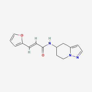 molecular formula C14H15N3O2 B2726155 (E)-3-(呋喃-2-基)-N-(4,5,6,7-四氢吡唑并[1,5-a]吡啉-5-基)丙烯酰胺 CAS No. 2035000-50-9