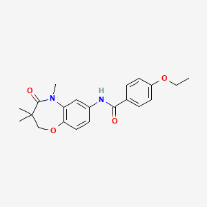 molecular formula C21H24N2O4 B2726158 4-ethoxy-N-(3,3,5-trimethyl-4-oxo-2,3,4,5-tetrahydrobenzo[b][1,4]oxazepin-7-yl)benzamide CAS No. 921812-12-6