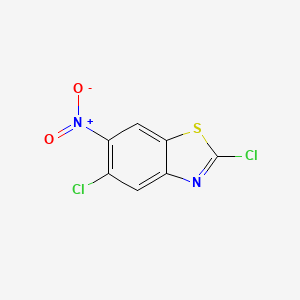 molecular formula C7H2Cl2N2O2S B2726186 2,5-Dichloro-6-nitro-1,3-benzothiazole CAS No. 2241141-63-7