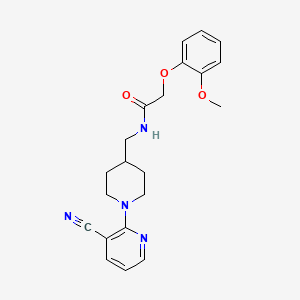 molecular formula C21H24N4O3 B2726189 N-((1-(3-cyanopyridin-2-yl)piperidin-4-yl)methyl)-2-(2-methoxyphenoxy)acetamide CAS No. 2034589-24-5