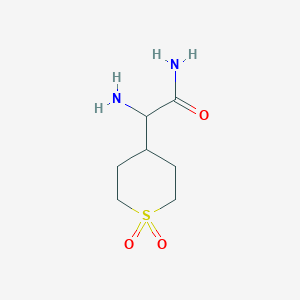 molecular formula C7H14N2O3S B2726198 2-Amino-2-(1,1-dioxothian-4-yl)acetamide CAS No. 2000300-98-9