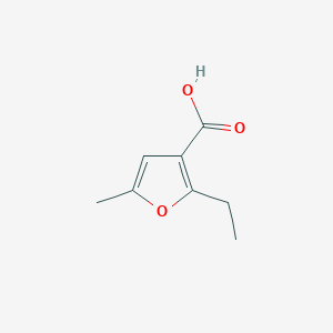 molecular formula C8H10O3 B2726204 2-Ethyl-5-methylfuran-3-carboxylic acid CAS No. 1499585-70-4