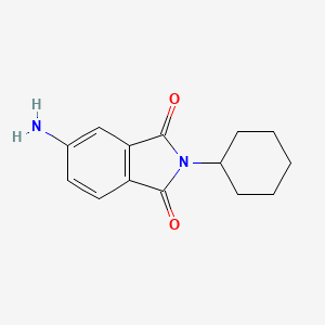 molecular formula C14H16N2O2 B2726217 5-Amino-2-cyclohexylisoindole-1,3-dione CAS No. 4636-65-1