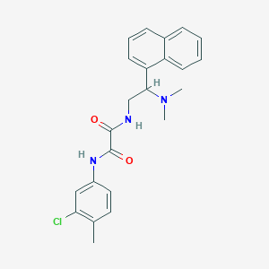molecular formula C23H24ClN3O2 B2726224 N1-(3-chloro-4-methylphenyl)-N2-(2-(dimethylamino)-2-(naphthalen-1-yl)ethyl)oxalamide CAS No. 941871-92-7