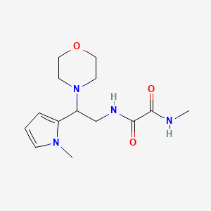 molecular formula C14H22N4O3 B2726226 N1-甲基-N2-(2-(1-甲基-1H-吡咯-2-基)-2-吗啉基乙基)草酰胺 CAS No. 1049398-75-5