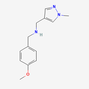 molecular formula C13H17N3O B2726234 N-(4-Methoxybenzyl)-N-[(1-methyl-1H-pyrazol-4-YL)methyl]amine CAS No. 1006476-23-8