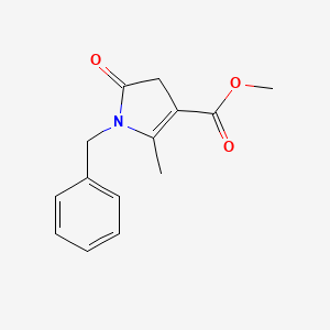 molecular formula C14H15NO3 B2726238 methyl 1-benzyl-2-methyl-5-oxo-4,5-dihydro-1H-pyrrole-3-carboxylate CAS No. 77867-49-3