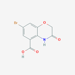 molecular formula C9H6BrNO4 B2726239 7-Bromo-3-oxo-4H-1,4-benzoxazine-5-carboxylic acid CAS No. 1782554-43-1
