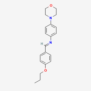 molecular formula C20H24N2O2 B2726241 N-(4-morpholinophenyl)-N-[(E)-(4-propoxyphenyl)methylidene]amine CAS No. 866150-82-5