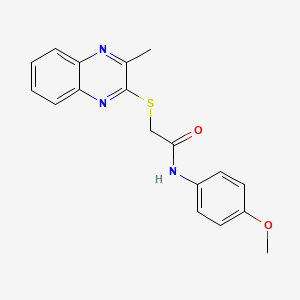 molecular formula C18H17N3O2S B2726248 N-(4-methoxyphenyl)-2-((3-methylquinoxalin-2-yl)thio)acetamide CAS No. 708976-92-5