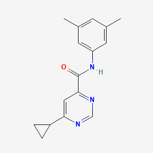 molecular formula C16H17N3O B2726250 6-Cyclopropyl-N-(3,5-dimethylphenyl)pyrimidine-4-carboxamide CAS No. 2380087-46-5