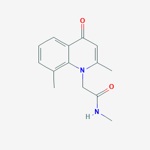 molecular formula C14H16N2O2 B2726253 2-(2,8-二甲基-4-氧代喹啉-1(4H)-基)-N-甲基乙酰胺 CAS No. 385385-45-5