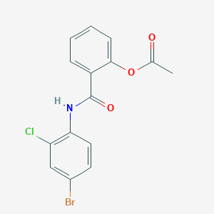 molecular formula C15H11BrClNO3 B2726272 2-((4-溴-2-氯苯基)氨基)苯乙酸乙酯 CAS No. 842113-96-6