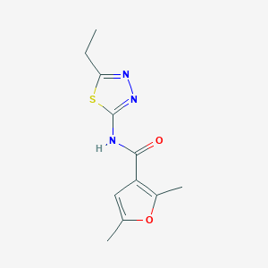 molecular formula C11H13N3O2S B2726276 N-(5-ethyl-1,3,4-thiadiazol-2-yl)-2,5-dimethylfuran-3-carboxamide CAS No. 793680-14-5