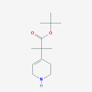molecular formula C13H23NO2 B2726279 Tert-butyl 2-methyl-2-(1,2,3,6-tetrahydropyridin-4-yl)propanoate CAS No. 2287342-94-1