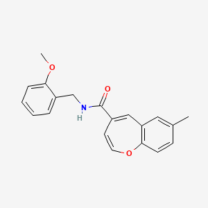 molecular formula C20H19NO3 B2726282 N-(2-methoxybenzyl)-7-methyl-1-benzoxepine-4-carboxamide CAS No. 1049035-82-6