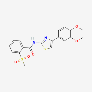 N-(4-(2,3-dihydrobenzo[b][1,4]dioxin-6-yl)thiazol-2-yl)-2-(methylsulfonyl)benzamide
