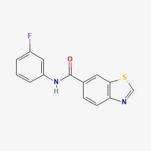 molecular formula C14H9FN2OS B2726306 N-(3-fluorophenyl)benzo[d]thiazole-6-carboxamide CAS No. 681168-90-1