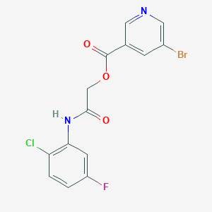 2-[(2-Chloro-5-fluorophenyl)amino]-2-oxoethyl 5-bromopyridine-3-carboxylate