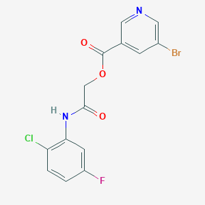 molecular formula C14H9BrClFN2O3 B2726311 2-[(2-氯-5-氟苯基)氨基]-2-氧代乙基-5-溴吡啶-3-甲酸酯 CAS No. 1291855-90-7