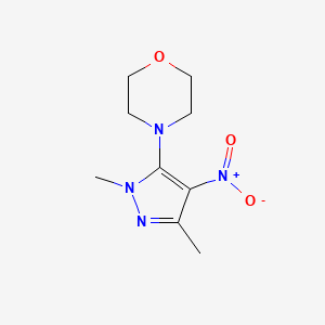 molecular formula C9H14N4O3 B2726312 4-(2,5-二甲基-4-硝基-吡唑-3-基)吗啉 CAS No. 312311-18-5