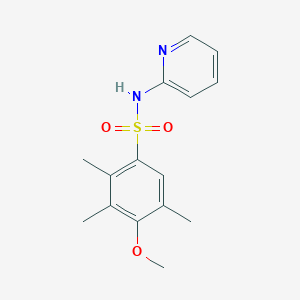 molecular formula C15H18N2O3S B272633 4-methoxy-2,3,5-trimethyl-N-(2-pyridinyl)benzenesulfonamide 