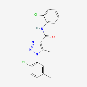 molecular formula C17H14Cl2N4O B2726333 1-(2-chloro-5-methylphenyl)-N-(2-chlorophenyl)-5-methyl-1H-1,2,3-triazole-4-carboxamide CAS No. 904817-19-2