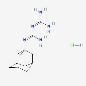 molecular formula C12H22ClN5 B2726344 2-(1-Adamantyl)-1-(diaminomethylidene)guanidine;hydrochloride CAS No. 13358-17-3