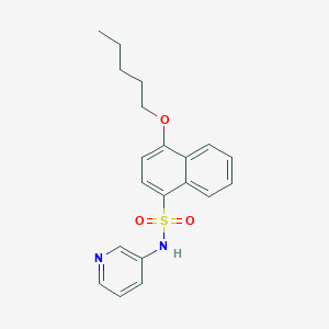molecular formula C20H22N2O3S B272637 4-(pentyloxy)-N-(3-pyridinyl)-1-naphthalenesulfonamide 
