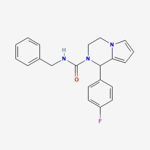 molecular formula C21H20FN3O B2726378 N-苄基-1-(4-氟苯基)-3,4-二氢-1H-吡咯并[1,2-a]吡嗪-2-甲酰胺 CAS No. 900012-57-9