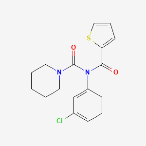 molecular formula C17H17ClN2O2S B2726381 N-(3-chlorophenyl)-N-(thiophene-2-carbonyl)piperidine-1-carboxamide CAS No. 941914-28-9