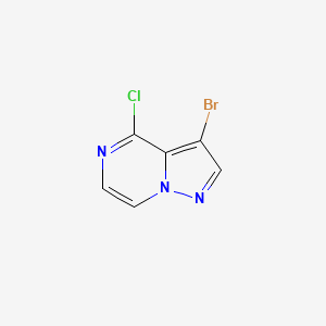molecular formula C6H3BrClN3 B2726386 3-溴-4-氯吡唑并[1,5-a]嘧啶 CAS No. 2172096-78-3
