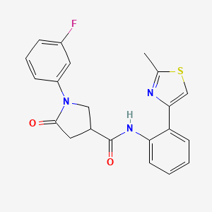 1-(3-fluorophenyl)-N-(2-(2-methylthiazol-4-yl)phenyl)-5-oxopyrrolidine-3-carboxamide