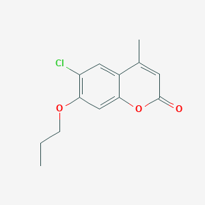 molecular formula C13H13ClO3 B2726398 6-chloro-4-methyl-7-propoxy-2H-chromen-2-one CAS No. 313470-95-0