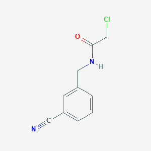 2-chloro-N-[(3-cyanophenyl)methyl]acetamide