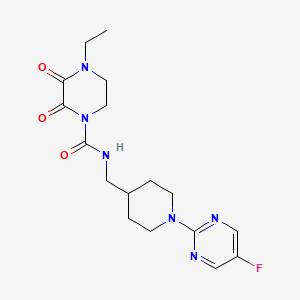 4-ethyl-N-((1-(5-fluoropyrimidin-2-yl)piperidin-4-yl)methyl)-2,3-dioxopiperazine-1-carboxamide