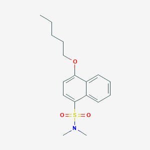 molecular formula C17H23NO3S B272641 N,N-dimethyl-4-(pentyloxy)-1-naphthalenesulfonamide 