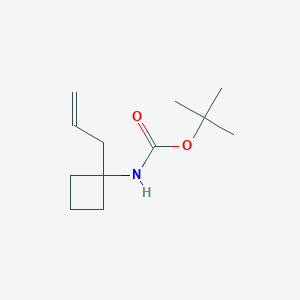 molecular formula C12H21NO2 B2726417 N-Boc-[1-(丙-2-烯-1-基)环丁基]胺 CAS No. 1335041-99-0