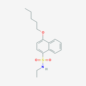 molecular formula C17H23NO3S B272642 N-ethyl-4-(pentyloxy)-1-naphthalenesulfonamide 