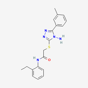 molecular formula C19H21N5OS B2726424 2-((4-氨基-5-(间甲苯)-4H-1,2,4-三唑-3-基)硫)-N-(2-乙基苯基)乙酰胺 CAS No. 577761-79-6