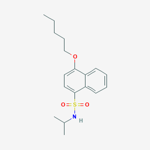 molecular formula C18H25NO3S B272643 N-isopropyl-4-(pentyloxy)-1-naphthalenesulfonamide 