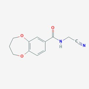 molecular formula C12H12N2O3 B2726430 N-(cyanomethyl)-3,4-dihydro-2H-1,5-benzodioxepine-7-carboxamide CAS No. 1280907-02-9