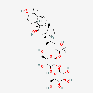 molecular formula C43H74O13 B2726432 (2S,3R,4S,5S,6R)-2-[(2S,3R,4S,5S,6R)-2-[(3R,6R)-6-[(3S,8S,9R,10R,11R,13R,14S,17R)-3,11-dihydroxy-4,4,9,13,14-pentamethyl-2,3,7,8,10,11,12,15,16,17-decahydro-1H-cyclopenta[a]phenanthren-17-yl]-2-hydroxy-2-methylheptan-3-yl]oxy-4,5-dihydroxy-6-(hydroxymethyl)oxan-3-yl]oxy-6-(hydroxymethyl)oxane-3,4,5-triol CAS No. 1613527-65-3