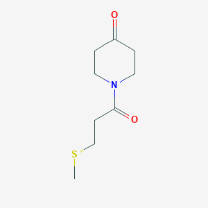 molecular formula C9H15NO2S B2726447 1-(3-Methylsulfanylpropanoyl)piperidin-4-one CAS No. 1342451-16-4