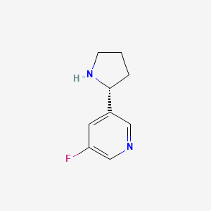 molecular formula C9H11FN2 B2726450 (r)-3-Fluoro-5-(pyrrolidin-2-yl)pyridine CAS No. 1212928-22-7