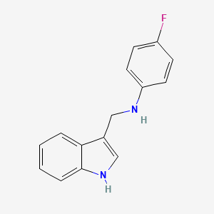 molecular formula C15H13FN2 B2726454 (4-Fluoro-phenyl)-(1H-indol-3-ylmethyl)-amine CAS No. 842968-58-5