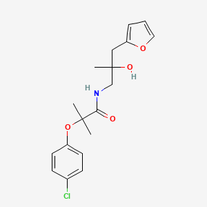 molecular formula C18H22ClNO4 B2726461 2-(4-氯苯氧基)-N-(3-(呋喃-2-基)-2-羟基-2-甲基丙基)-2-甲基丙酰胺 CAS No. 1798483-54-1