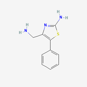 molecular formula C10H11N3S B2726463 4-(Aminomethyl)-5-phenylthiazol-2-amine CAS No. 1340233-62-6