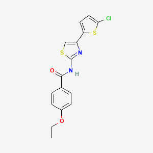 molecular formula C16H13ClN2O2S2 B2726478 N-(4-(5-氯噻吩-2-基)噻唑-2-基)-4-乙氧基苯甲酰胺 CAS No. 476208-90-9